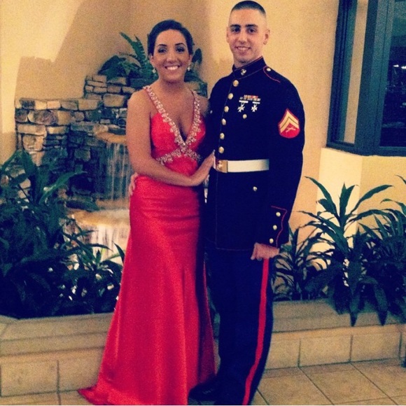 Mori Lee gorgeous red gown. Worn once! - Picture 2 of 8